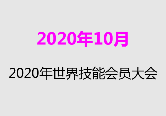 【2020年10月】2020年世界技(jì )能(néng)會員大會